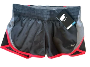 NEW NIKE [S] Women's DRI-FIT Run/Yoga/Track Shorts-Anthracite/Pink 555434-060 - Picture 1 of 2