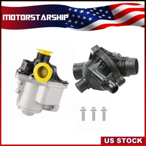 Electric Engine Water Pump & Thermostat 11517563659 for BMW 335i 535i 640i New - Picture 1 of 12