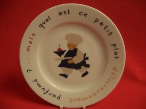 YVES DESHOULIERES LES PETITS CHEFS LE PETIT DEJEUNER DE CATIMINI 7 1/4" TELLER - Bild 1 von 5