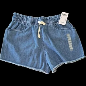 OshKosh B’gosh  ~ Girl's Size 12 ~ Elastic Waistband ~ Cutoff ~ Blue Shorts - Picture 1 of 6