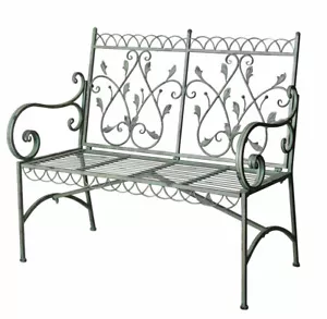 Garden Furniture Bench 2-Seater Metal Bench Park Bench Iron Bench Antique - Picture 1 of 5