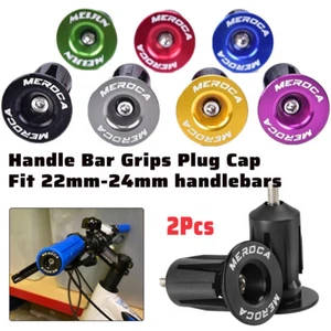 2x Bike Bar End Plugs Handlebar Caps Bicycle Grips Cover MTB Mountain Road Grips - Picture 1 of 25