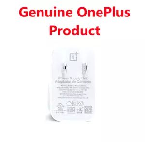 Genuine OnePlus 18W Fast Charger (White) - Warp Charge Compatible (2.0A) WC018A5 - Picture 1 of 2
