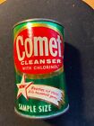 Rare Vintage Comet Cleanser Sample Size Tin Can  Unused Can 3" Tall Bright Color