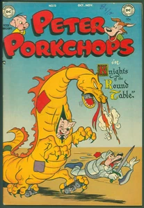 VTG 1951 Golden Age DC Comics Peter Porkchops #12 F/VF Dragon Cover - Picture 1 of 2