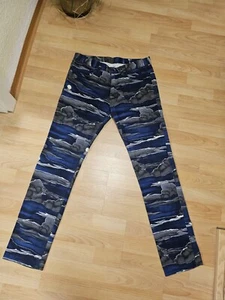 Kenzo Damenhose Gr.34 Dunkelblau Grau Himmelmotiv Neuwertig - Bild 1 von 8
