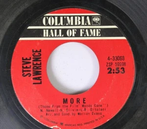 Pop 45 Steve Lawrence - More / Go Away Little Girl On Columbia - Picture 1 of 2
