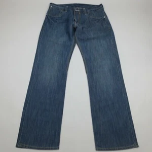 Levis 514 32x31 Mens Slim Fit Straight Leg Blue Jeans Rare Custom Pockets Denim - Picture 1 of 10