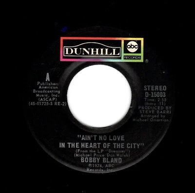R & B/SOUL/BLUES-BOBBY BLAND-AIN'T NO LOVE IN THE HEART OF THE CITY/TWENTY-FOUR Foto 1 de 2