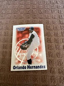 2000  ORLANDO HERNANDEZ - Kenner Starting Lineup Card - New York Yankees - Picture 1 of 3