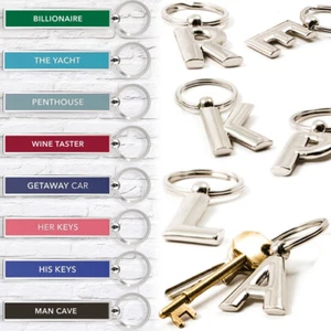 LLAVERO DE METAL Alfabeto Casa Casa Inicial Letra Nombre Dije Llavero Regalo de Cumpleaños - Imagen 1 de 93