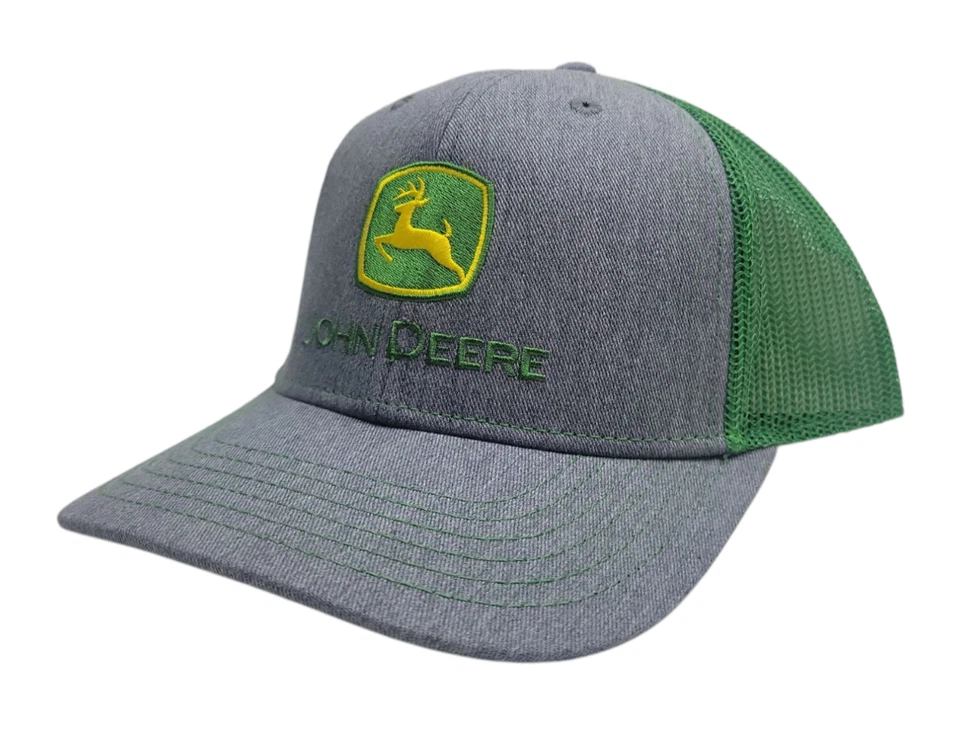 John Deere Men's Charcoal Denim JD Classic Logo Trucker Cap Lp67049