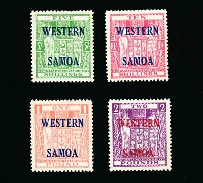[SAMOA] 1955: 5s-£2 SC 216-219 (4) Overprints (MNH) - Изображение 1 из 2