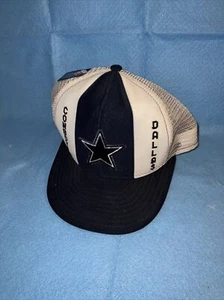 Dallas Cowboys AJD Lucky Stripes NFL Vintage 80s Trucker Snapback Mesh Cap Hat - Picture 1 of 13