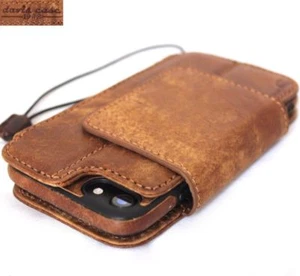 Echt Weich Leder Tasche für iPhone SE 2 Wallet Book Cover Magnet Abnehmbar - Bild 1 von 12