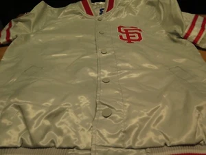 San Francisco SF GIANTS City Connect Starter Jacket Satin Mens Size Medium NEW - Picture 1 of 8