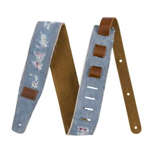 FENDER x WRANGLER Ripped Denim Strap Indigo ❘ Gitarrengurt ❘ Distressed Look - Bild 1 von 1