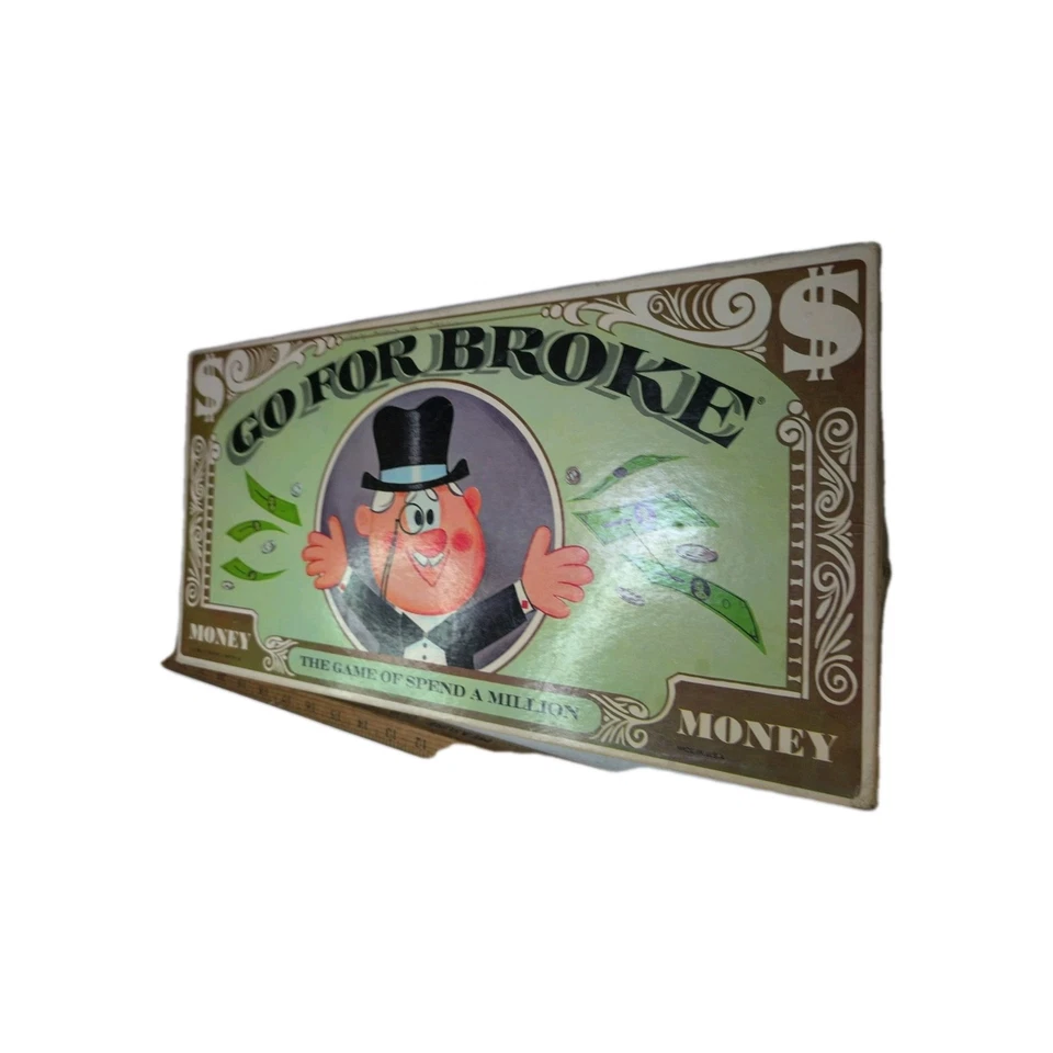 Vintage 1965 Go For Broke Board Game by Selchow & Righter Complete  - Image 1 of 4