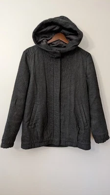 Eileen Fisher Alpaca Bomber Jacket Coat XS Hooded Quiet Luxury Zip SEE PHOTOS  - Image 1 of 4