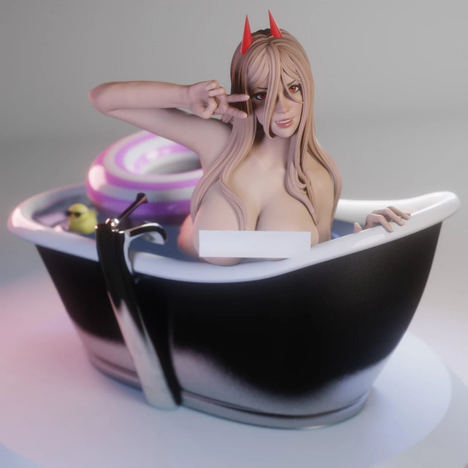 Power NSFW - Chainsaw Man figure resina dipinta a mano consegna 30 - 90 g - Immagine 1 di 4