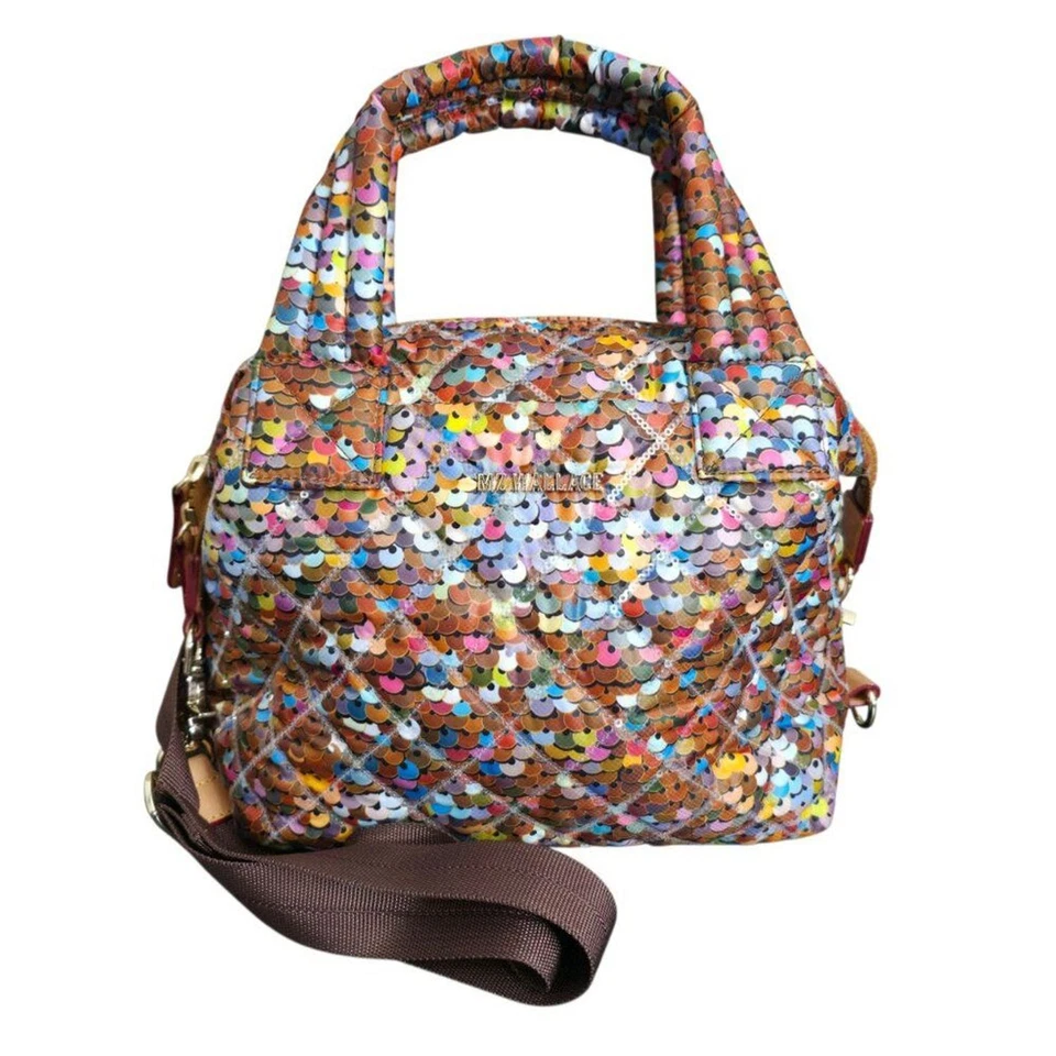 Bolso pequeño de lujo MZ Wallace Sutton lentejuelas lentejuelas Foto 1 de 4