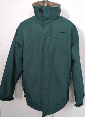 LL Bean Green Sherpa Fleece Lined Goretex Thinsulate Polartec Jacket Mens XLT - Image 1 of 4