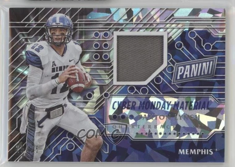 2016 Panini Cyber Monday Materials Cracked Ice /25 Paxton Lynch #33 Rookie RC - Image 1 of 2