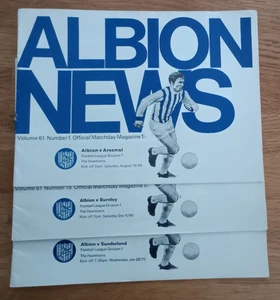 West Bromwich Albion 1969/70 Selección de programas de la liga local del menú - Imagen 1 de 4