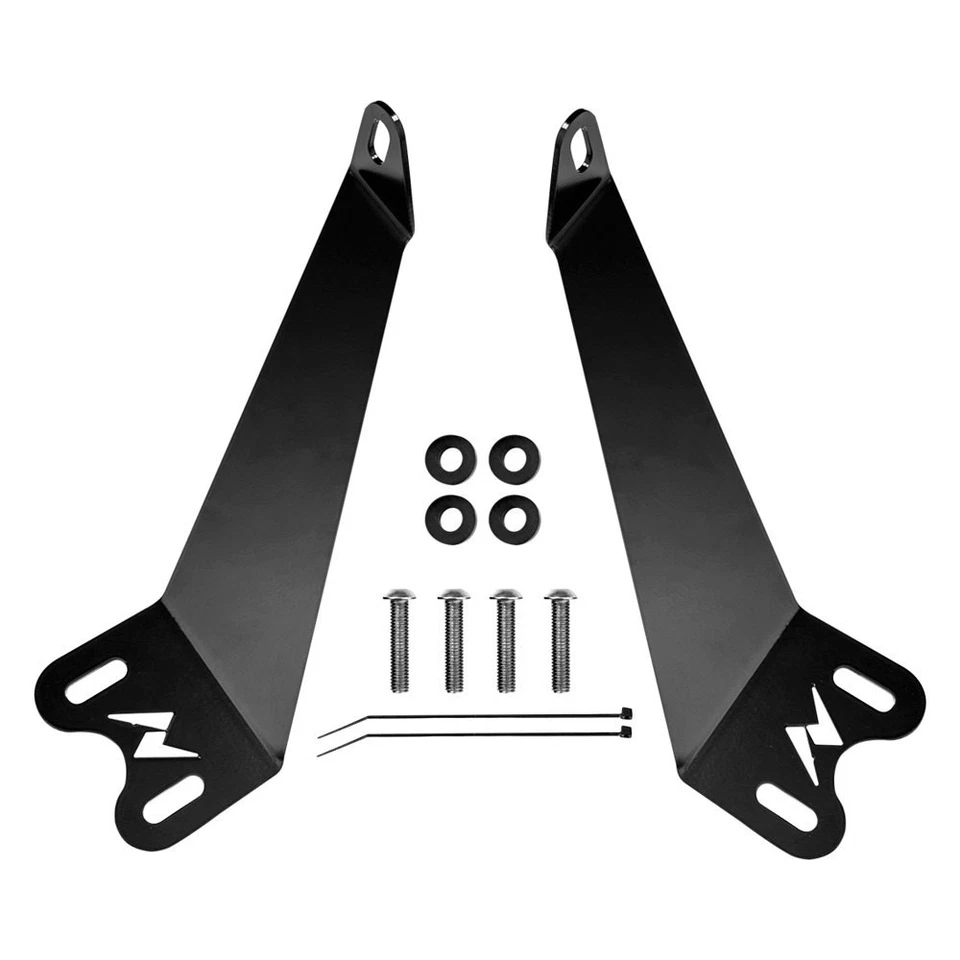 For Jeep Wrangler 07-17 Anzo 851049 Bolt-on Hood Mounts for 12" LED Light Bar - Image 1 of 2