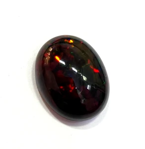 7.80 Carat Oval Shape Natural Black Opal Cabochon Loose Gemstone Jewelry Making - Picture 1 of 8