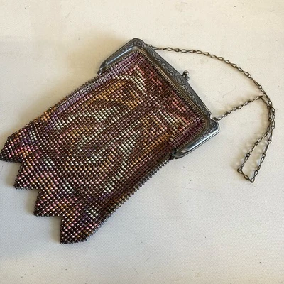 Whiting & Davis Enameled Mesh Purse Evening Bag Flapper Girl 1920s Art Deco - Image 1 of 4