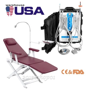 FDA Portable Dental Delivery Unit Compressor+Curing Light+Scaler/ Armchair - Picture 1 of 26