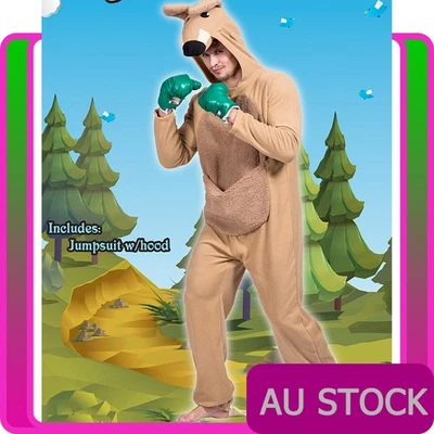 Divertido Disfraz de Canguro Aussie Adulto Animal Mono Para Zoo Fiesta Libro Semana Foto 1 de 4