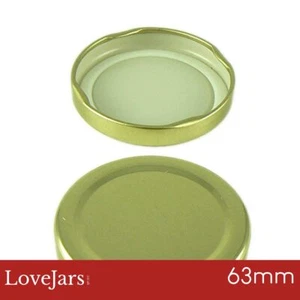 Jam Jar Replacement Twist Off Lids. Size: 63mm. Gold. Brand New - Picture 1 of 2