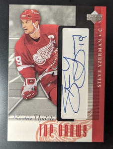 Steve Yzerman 2002-03 Upper Deck Rookie Update Top Draws Autograph