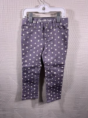 Фиолетовые джеггинсы American Eagle в горошек размер 3 года - Изображение 1 из 4