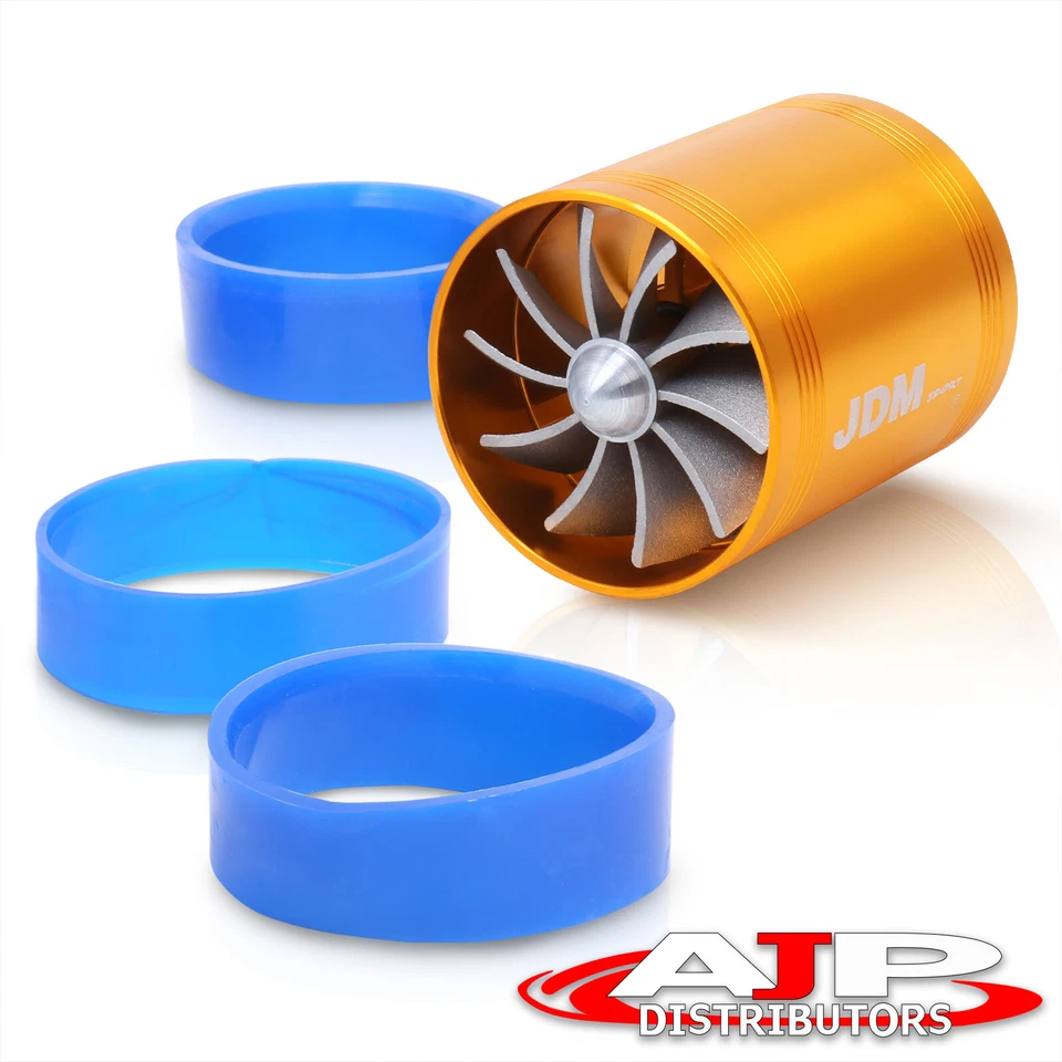 2.5" Intake Turbonator JDM Sport Dual Fan Gas/Fuel Saver Gold For Scion Foto 1 de 4