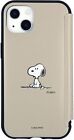 Gourmandise iPhone 13 Case Cover 6.1 IIIIfit Flip Peanuts Snoopy SNG-612A Gray