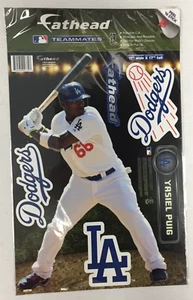 Fathead Teammates 11" x 17" Reusable Vinyl Graphics Yasiel Puig LA Dodgers - Picture 1 of 1