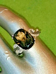 Sterling Silver Statement Cocktail Ring – 14cts smoky Quartz, SIZE UK R-S USA 9 - Picture 1 of 11