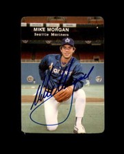 Mike Morgan Hand Signed 1985 Mother's Cookies Seattle Mariners Autograph