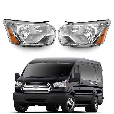 For 2014-2024 Ford Transit 150 250 350 Headlight w/Bulbs Left&Right Pair Side - Image 1 of 4