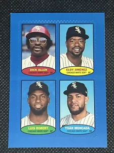2023 Topps Heritage FRANCOBOLLI ROBERT/ALLEN/JIMENEZ/MONCADA 74BS-53 BLU TOPPS 1974 - Foto 1 di 2