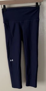 Under Armour Mujer HeatGear® Cintura Antideslizante Capris Bolsillo Azul Marino XS NUEVO CON ETIQUETAS - Imagen 1 de 6