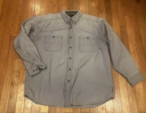 Mossy Oak XL Open Range gray button up 100% cotton shirt with pockets Gorpcore - Picture 1 of 6