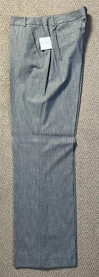 NWT $108 KATE HILL LORD & TAYLOR WIDE LEG SLACKS PANTS 10 GREY BLACK TAILORED - Image 1 of 4