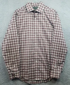 Ralph Lauren Shirt 16.5 Red Green Plaid Button Down None Iron 36/37 - Picture 1 of 9