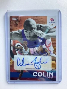 TOPPS TEAM GB 2024 COLIN JACKSON AUTÓGRAFO 33/99 - Imagen 1 de 2
