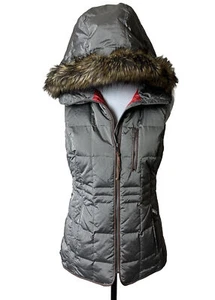 Eddie Bauer Yukon Vest XS Goose Down Shimmer Taupe Vest Womens Zip Up New - Picture 1 of 10