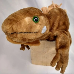 Iguana Lizard Brown Plush Hand Puppet Caltoy 14" Education Homeschool Vintage - Picture 1 of 20